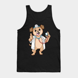 Dog as Doctor with Stethoscope Tank Top